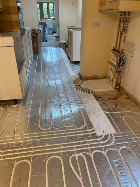 This is example of our work: underfloor heating installation